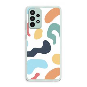 CaseCompany Memphis Shapes Blue: Samsung Galaxy A52s 5G Transparant Hoesje