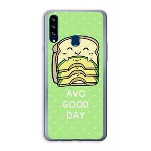 CaseCompany Avo Good Day: Samsung Galaxy A20s Transparant Hoesje