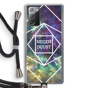 CaseCompany Negenduust ruimte: Samsung Galaxy Note 20 / Note 20 5G Transparant Hoesje met koord