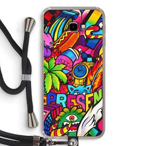CaseCompany Represent: Samsung Galaxy J4 Plus Transparant Hoesje met koord