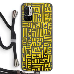 CaseCompany Majorelle Blue Print: Xiaomi Redmi Note 10 5G Transparant Hoesje met koord