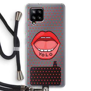 CaseCompany Yolo Denise: Samsung Galaxy A42 5G Transparant Hoesje met koord