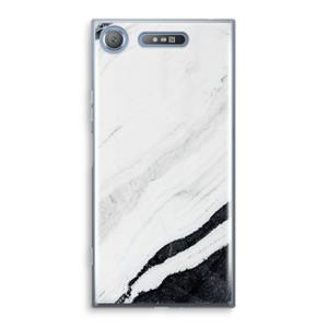 CaseCompany Elegante marmer: Sony Xperia XZ1 Transparant Hoesje