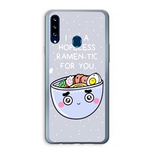 CaseCompany I'm A Hopeless Ramen-Tic For You: Samsung Galaxy A20s Transparant Hoesje
