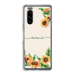 CaseCompany Zonnebloemen: Sony Xperia 5 Transparant Hoesje