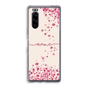 CaseCompany Hartjes en kusjes: Sony Xperia 5 Transparant Hoesje