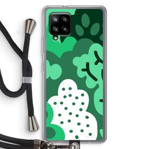 CaseCompany Bushes: Samsung Galaxy A42 5G Transparant Hoesje met koord