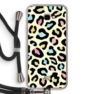 CaseCompany Leopard pattern: Samsung Galaxy J4 Plus Transparant Hoesje met koord