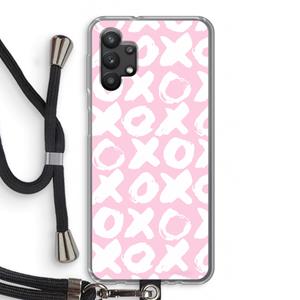CaseCompany XOXO: Samsung Galaxy A32 5G Transparant Hoesje met koord