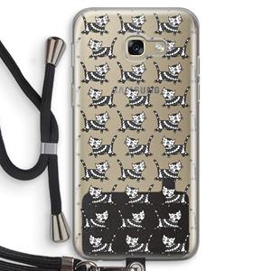 CaseCompany Zwarte poes: Samsung Galaxy A5 (2017) Transparant Hoesje met koord
