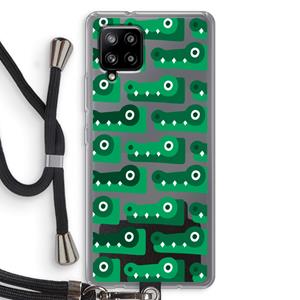 CaseCompany Crocs: Samsung Galaxy A42 5G Transparant Hoesje met koord