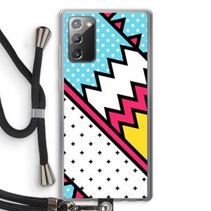 CaseCompany Pop Art #2: Samsung Galaxy Note 20 / Note 20 5G Transparant Hoesje met koord