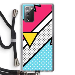 CaseCompany Pop Art #3: Samsung Galaxy Note 20 / Note 20 5G Transparant Hoesje met koord