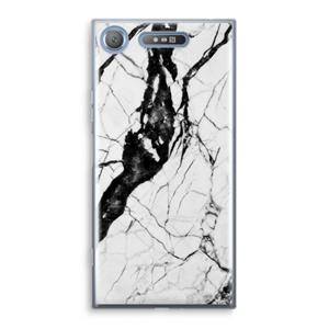 CaseCompany Witte marmer 2: Sony Xperia XZ1 Transparant Hoesje