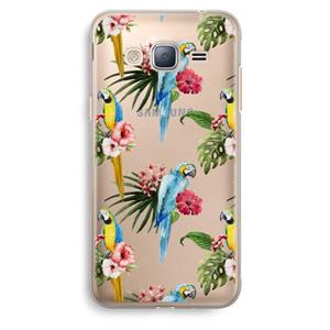 CaseCompany Kleurrijke papegaaien: Samsung Galaxy J3 (2016) Transparant Hoesje
