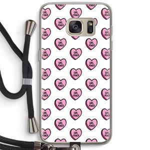 CaseCompany GIRL POWER: Samsung Galaxy S7 Transparant Hoesje met koord