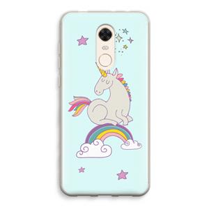CaseCompany Regenboog eenhoorn: Xiaomi Redmi 5 Transparant Hoesje