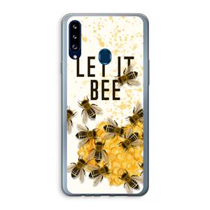 CaseCompany Let it bee: Samsung Galaxy A20s Transparant Hoesje