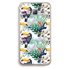 CaseCompany Tukans: Samsung Galaxy J3 (2016) Transparant Hoesje