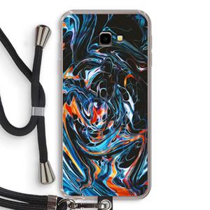 CaseCompany Black Unicorn: Samsung Galaxy J4 Plus Transparant Hoesje met koord