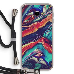 CaseCompany Chameleon Sun: Samsung Galaxy J4 Plus Transparant Hoesje met koord