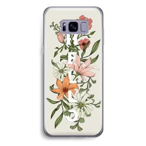 CaseCompany Hello bloemen: Samsung Galaxy S8 Plus Transparant Hoesje