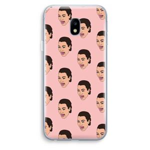 CaseCompany Ugly Cry Call: Samsung Galaxy J3 (2017) Transparant Hoesje