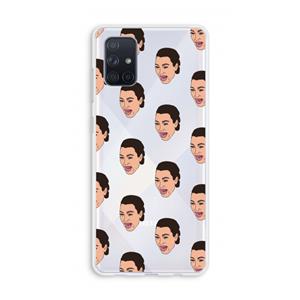 CaseCompany Ugly Cry Call: Galaxy A71 Transparant Hoesje