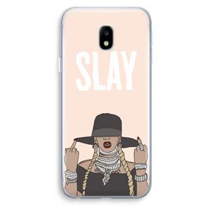 CaseCompany Slay All Day: Samsung Galaxy J3 (2017) Transparant Hoesje