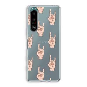 CaseCompany Rock: Sony Xperia 5 III Transparant Hoesje