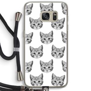CaseCompany Kitten: Samsung Galaxy S7 Transparant Hoesje met koord