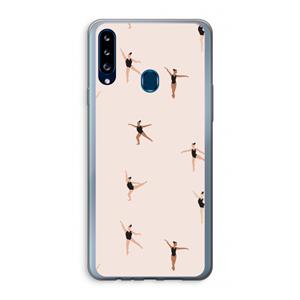 CaseCompany Dancing #1: Samsung Galaxy A20s Transparant Hoesje