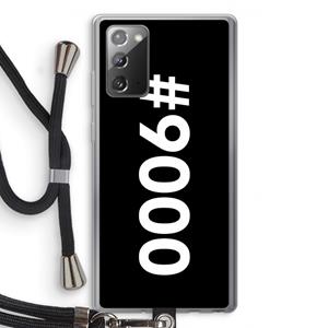 CaseCompany 9000: Samsung Galaxy Note 20 / Note 20 5G Transparant Hoesje met koord