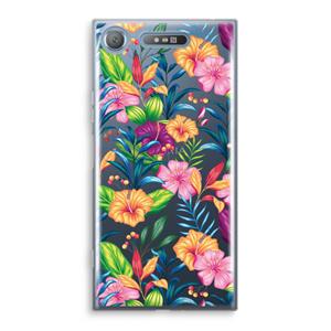 CaseCompany Tropisch 2: Sony Xperia XZ1 Transparant Hoesje