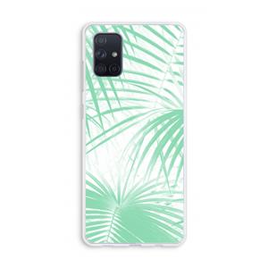 CaseCompany Palmbladeren: Galaxy A71 Transparant Hoesje