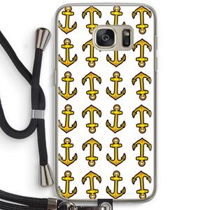 CaseCompany Musketon Anchor: Samsung Galaxy S7 Transparant Hoesje met koord