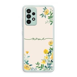 CaseCompany Gele bloemen: Samsung Galaxy A52s 5G Transparant Hoesje