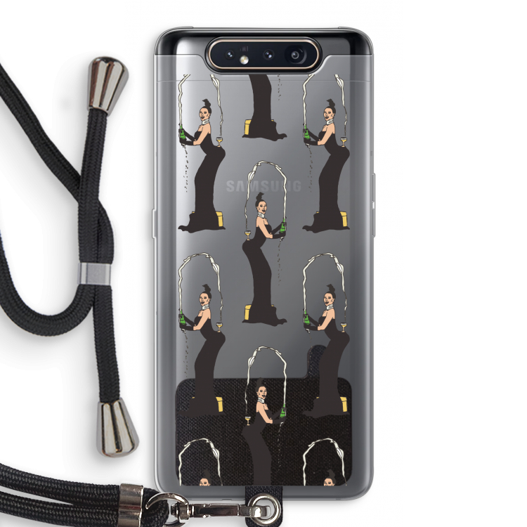 CaseCompany Pop Some Kim: Samsung Galaxy A80 Transparant Hoesje met koord