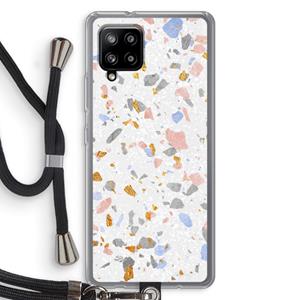 CaseCompany Terrazzo N°8: Samsung Galaxy A42 5G Transparant Hoesje met koord