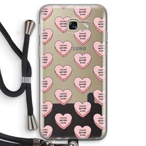 CaseCompany Chicks before dicks: Samsung Galaxy A5 (2017) Transparant Hoesje met koord