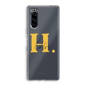 CaseCompany Amber Script: Sony Xperia 5 Transparant Hoesje