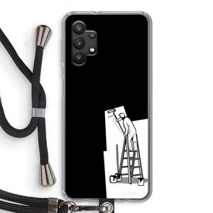 CaseCompany Musketon Painter: Samsung Galaxy A32 5G Transparant Hoesje met koord