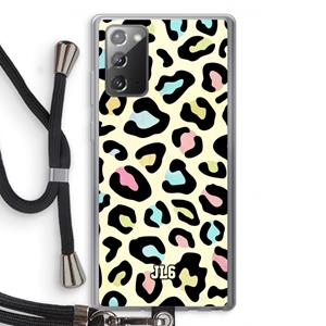 CaseCompany Leopard pattern: Samsung Galaxy Note 20 / Note 20 5G Transparant Hoesje met koord