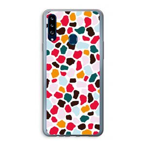 CaseCompany Colored Giraffe: Samsung Galaxy A20s Transparant Hoesje