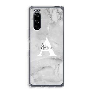 CaseCompany Ivory Marble: Sony Xperia 5 Transparant Hoesje