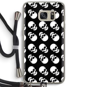 CaseCompany Musketon Skulls: Samsung Galaxy S7 Transparant Hoesje met koord