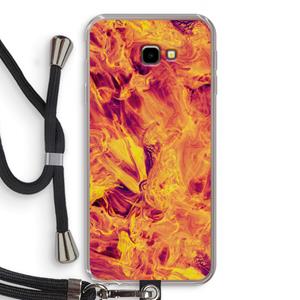 CaseCompany Eternal Fire: Samsung Galaxy J4 Plus Transparant Hoesje met koord
