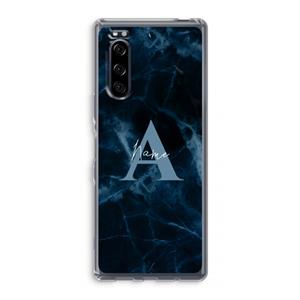 CaseCompany Midnight Marble: Sony Xperia 5 Transparant Hoesje