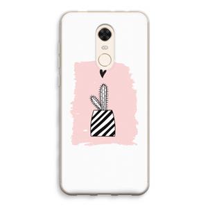 CaseCompany Zwart-wit cactus: Xiaomi Redmi 5 Transparant Hoesje