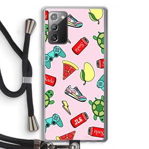 CaseCompany Things Jamie Loves: Samsung Galaxy Note 20 / Note 20 5G Transparant Hoesje met koord